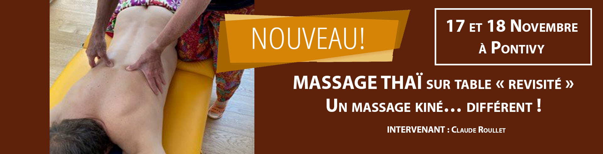Massage THAÏ sur table « revisité »